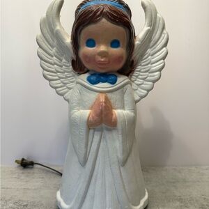 Vintage General Foam Angel light up blow mode 13” Christmas decor